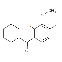 Chemical structure of cyclohexyl(2,4-difluoro-3-methoxyphenyl)methanone - CSSB03463585284