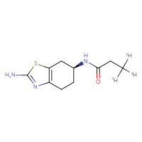 Chemical structure of N-[(6S)-2-amino-4,5,6,7-tetrahydro-1,3-benzothiazol-6-yl](3,3,3-²H₃)propanamide - CSSB00159251635