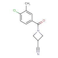Chemical structure of 1-(4-chloro-3-methylbenzoyl)azetidine-3-carbonitrile - CSSB01993982748