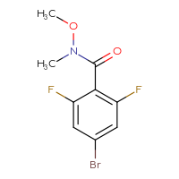 Chemical structure of 4-bromo-2,6-difluoro-N-methoxy-N-methylbenzamide - CSSB00012702441