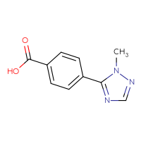 Chemical structure of 4-(1-methyl-1H-1,2,4-triazol-5-yl)benzoic acid - CSSB00000698833