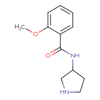 Chemical structure of 2-methoxy-N-(pyrrolidin-3-yl)benzamide - CSSB00000355351