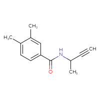 Chemical structure of N-(but-3-yn-2-yl)-3,4-dimethylbenzamide - CSSB00013654381