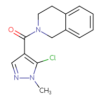 Chemical structure of 2-(5-chloro-1-methyl-1H-pyrazole-4-carbonyl)-1,2,3,4-tetrahydroisoquinoline - CSSB02016059020