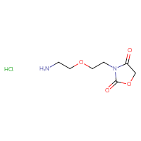 Chemical structure of 3-[2-(2-aminoethoxy)ethyl]-1,3-oxazolidine-2,4-dione hydrochloride - CSSB00011093158