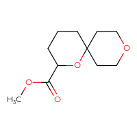 Chemical structure of methyl 1,9-dioxaspiro[5.5]undecane-2-carboxylate - CSSB06655490144