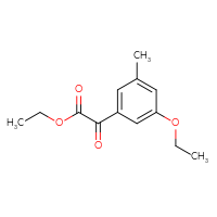 Chemical structure of ethyl 2-(3-ethoxy-5-methylphenyl)-2-oxoacetate - CSSB21103685123