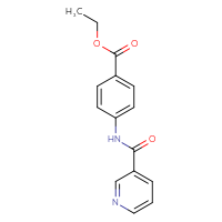 Chemical structure of ethyl 4-(pyridine-3-amido)benzoate - CSSB00020585006