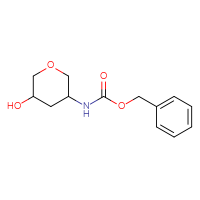 Chemical structure of benzyl N-(5-hydroxyoxan-3-yl)carbamate - CSSB00025709973