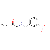 Chemical structure of methyl 2-[(3-nitrophenyl)formamido]acetate - CSSB00000247718