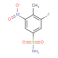 Chemical structure of 3-fluoro-4-methyl-5-nitrobenzene-1-sulfonamide - CSSB00013636786