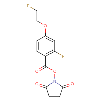 Chemical structure of 2,5-dioxopyrrolidin-1-yl 2-fluoro-4-(2-fluoroethoxy)benzoate - CSSB20269569812