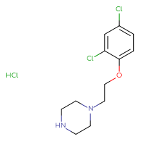 Chemical structure of 1-[2-(2,4-dichlorophenoxy)ethyl]piperazine hydrochloride - CSSB00025746994