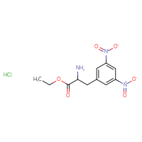 Chemical structure of ethyl 2-amino-3-(3,5-dinitrophenyl)propanoate hydrochloride - CSSB20963523825