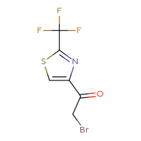 Chemical structure of 2-bromo-1-[2-(trifluoromethyl)-1,3-thiazol-4-yl]ethan-1-one - CSSB00011070593