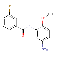 Chemical structure of N-(5-amino-2-methoxyphenyl)-3-fluorobenzamide - CSSB00000740075