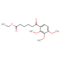Chemical structure of ethyl 6-oxo-6-(2,3,4-trimethoxyphenyl)hexanoate - CSSB00020572504