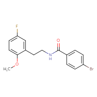 Chemical structure of 4-bromo-N-[2-(5-fluoro-2-methoxyphenyl)ethyl]benzamide - CSSB02074718254