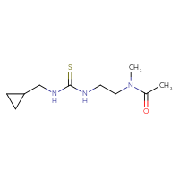 Chemical structure of N-(2-{[(cyclopropylmethyl)carbamothioyl]amino}ethyl)-N-methylacetamide - CSSB21432499703
