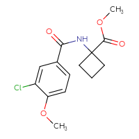Chemical structure of methyl 1-(3-chloro-4-methoxybenzamido)cyclobutane-1-carboxylate - CSSB02037902818