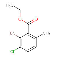 Chemical structure of ethyl 2-bromo-3-chloro-6-methylbenzoate - CSSB00135252128