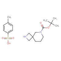 Chemical structure of 4-methylbenzene-1-sulfonic acid; tert-butyl 2,6-diazaspiro[3.5]nonane-6-carboxylate - CSSB00132311417