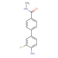 Chemical structure of 4'-amino-3'-fluoro-N-methyl-[1,1'-biphenyl]-4-carboxamide - CSSB03577010074