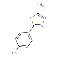 Chemical structure of 5-(4-bromophenyl)-1,3,4-thiadiazol-2-amine - CSSB00011230174