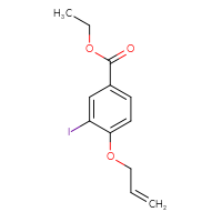 Chemical structure of ethyl 3-iodo-4-(prop-2-en-1-yloxy)benzoate - CSSB00135415726