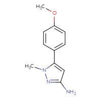 Chemical structure of 5-(4-methoxyphenyl)-1-methyl-1H-pyrazol-3-amine - CSSB00010310714