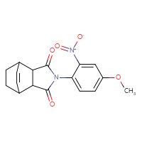 Chemical structure of 4-(4-methoxy-2-nitrophenyl)-4-azatricyclo[5.2.2.0²,⁶]undec-8-ene-3,5-dione - CSSB00121719834
