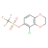 Chemical structure of 5-chloro-2,3-dihydro-1,4-benzodioxin-6-yl trifluoromethanesulfonate - CSSB20976918894