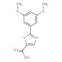 Chemical structure of 2-(3,5-dimethoxyphenyl)-1,3-thiazole-5-carboxylic acid - CSSB00000767789