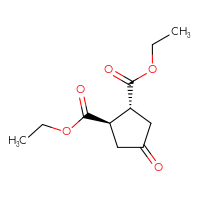 Chemical structure of 1,2-diethyl (1R,2R)-4-oxocyclopentane-1,2-dicarboxylate - CSSB00020592474