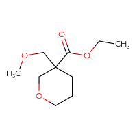 Chemical structure of ethyl 3-(methoxymethyl)oxane-3-carboxylate - CSSB06453956433