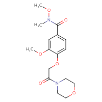 Chemical structure of N,3-dimethoxy-N-methyl-4-[2-(morpholin-4-yl)-2-oxoethoxy]benzamide - CSSB01395044774