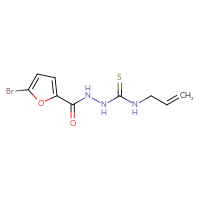 Chemical structure of 5-bromo-N-{[(prop-2-en-1-yl)carbamothioyl]amino}furan-2-carboxamide - CSSB00028436904