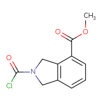 Chemical structure of methyl 2-(carbonochloridoyl)-2,3-dihydro-1H-isoindole-4-carboxylate - CSSB14987122815