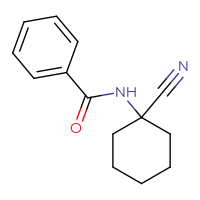 Chemical structure of N-(1-cyanocyclohexyl)benzamide - CSSB00000392955