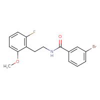 Chemical structure of 3-bromo-N-[2-(2-fluoro-6-methoxyphenyl)ethyl]benzamide - CSSB15359509893