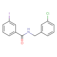 Chemical structure of N-[(3-chlorophenyl)methyl]-3-iodobenzamide - CSSB00000582221