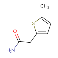 Chemical structure of 2-(5-methylthiophen-2-yl)acetamide - CSSB00000054822