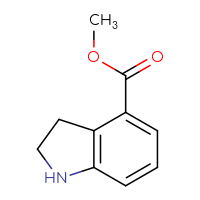 Chemical structure of methyl 2,3-dihydro-1H-indole-4-carboxylate - CSSB00000057890