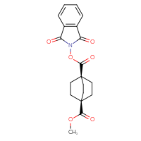 Chemical structure of 1-(1,3-dioxo-2,3-dihydro-1H-isoindol-2-yl) 4-methyl bicyclo[2.2.2]octane-1,4-dicarboxylate - CSSB20620691308