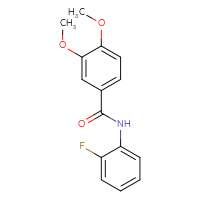 Chemical structure of N-(2-fluorophenyl)-3,4-dimethoxybenzamide - CSSB00020636134