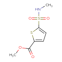 Chemical structure of methyl 5-(methylsulfamoyl)thiophene-2-carboxylate - CSSB00011406589