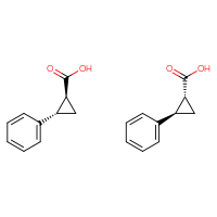 Chemical structure of (1R,2R)-2-phenylcyclopropane-1-carboxylic acid; (1S,2S)-2-phenylcyclopropane-1-carboxylic acid - CSSB00132300980
