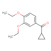 Chemical structure of cyclopropyl(3,4-diethoxyphenyl)methanone - CSSB00000323720