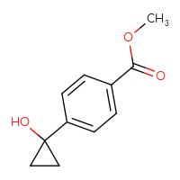 Chemical structure of methyl 4-(1-hydroxycyclopropyl)benzoate - CSSB00016009329