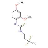 Chemical structure of 3-(3,3-difluorobutyl)-1-(2,4-dimethoxyphenyl)thiourea - CSSB21432509931